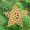 Handcrafted Victorian Style Fretwork Star Christmas Tree Ornament - Made In USA